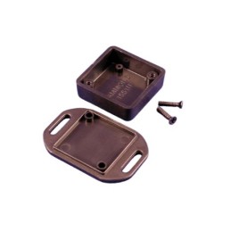 1 pcs - Hammond 1551 Series Black ABS Enclosure, IP54, Flanged, Black Lid, 35 x 35 x 15mm