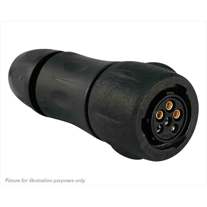 1 pcs - Souriau Circular Connector, 3 Contacts, Cable Mount, Plug, Female, IP68, IP69K, UTS Series
