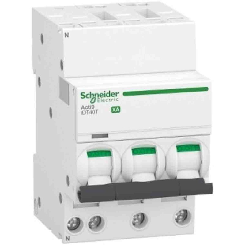 1 pcs - Schneider Electric Acti 9 MCB, 3P, 32A Curve C, 230V AC, 7.5 kA Breaking Capacity