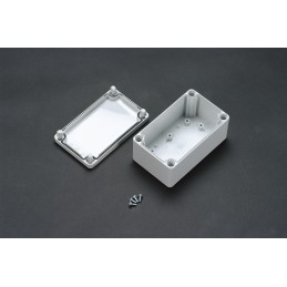 1 pcs - Takachi Electric Industrial SPCP Series Grey, White Polycarbonate Enclosure, IP65, Off-White Lid, 100 x 100 x 60mm