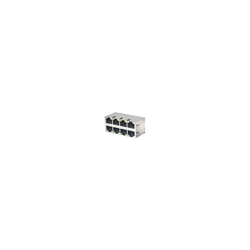 1 pcs : SS-74500-028 - Modular Connectors / Ethernet Connectors 50u' 2x6 Shielded Upper/Lower LEDs Y/G