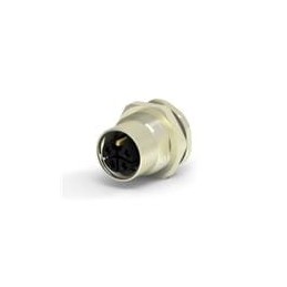 1 pcs : T4141L12051-000 - Circular Metric Connectors M12,REAR MOUNT,FMLE L,4P+PE,SOLDER PCB