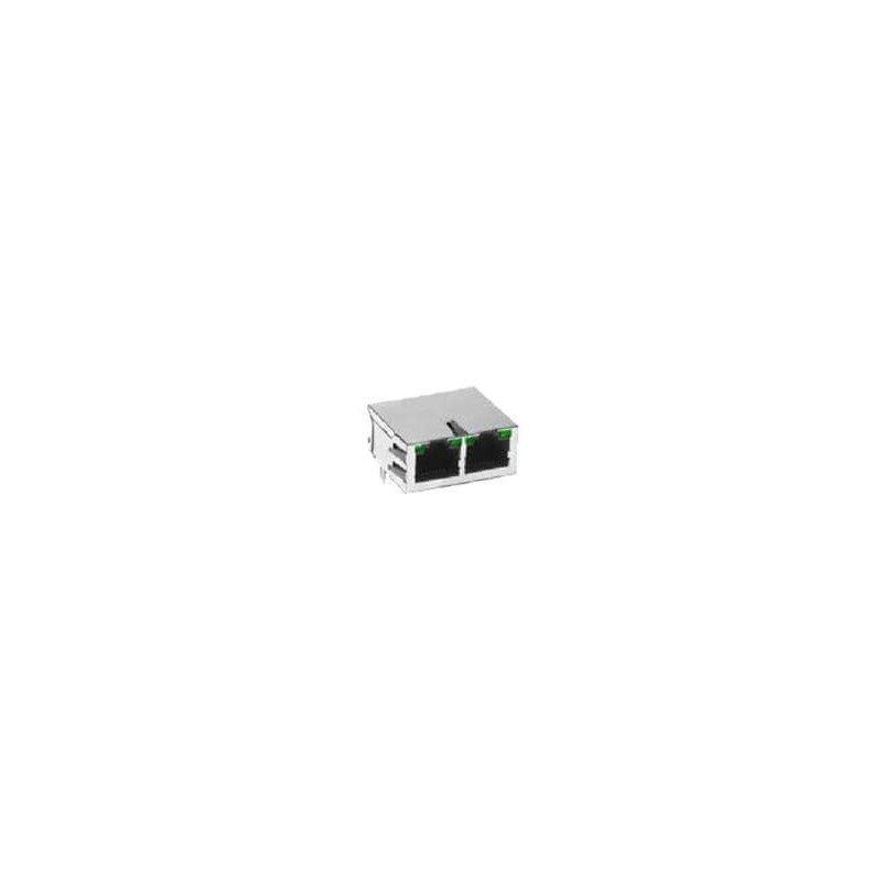 1 pcs : JG0-0129NL - Modular Connectors / Ethernet Connectors 1X2 GIGABIT CONN, bst W/LEDS