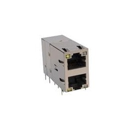 1 pcs : G23-21YR-010 - Modular Connectors / Ethernet Connectors MAGJACK 2x1 10G nPoE ICM w/ LED