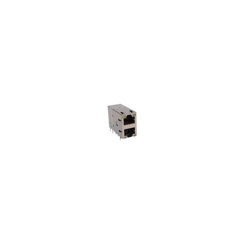 1 pcs : G23-21YR-010 - Modular Connectors / Ethernet Connectors MAGJACK 2x1 10G nPoE ICM w/ LED