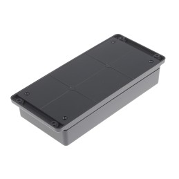 1 pcs - RS PRO Grey ABS Enclosure, Flanged, Grey Lid, 190 x 86 x 35mm