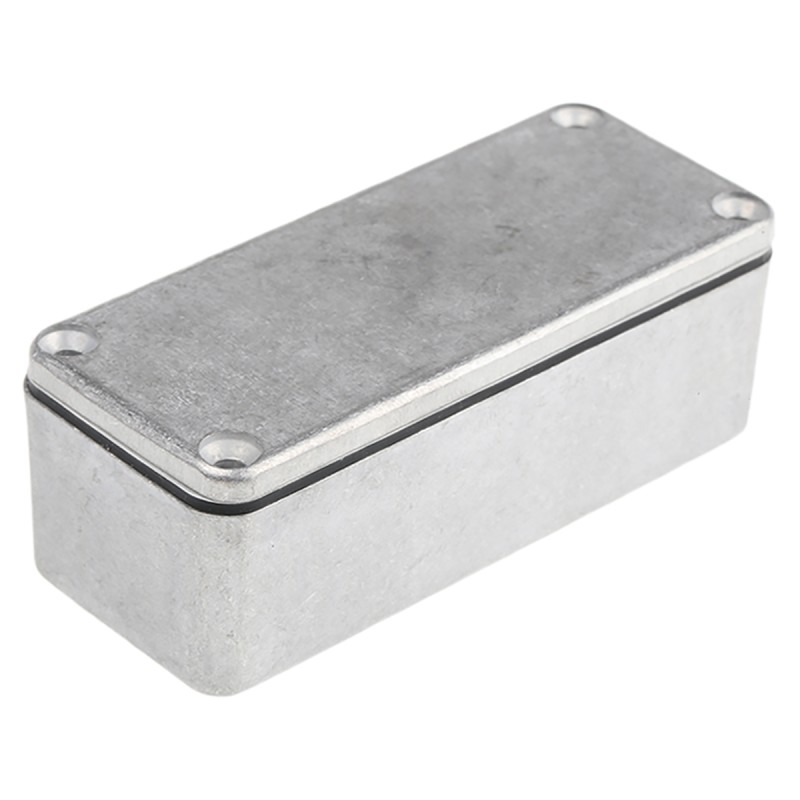 1 pcs - Hammond 1590 Series Natural Die Cast Aluminium Enclosure, IP65, Natural Lid, 93 x 39 x 31mm