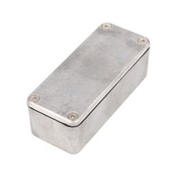 1 pcs - Hammond 1590 Series Natural Die Cast Aluminium Enclosure, IP65, Natural Lid, 93 x 39 x 31mm