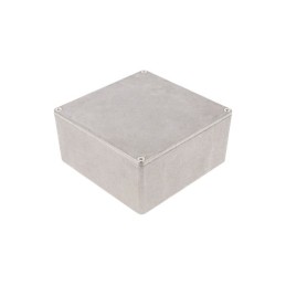 1 pcs - Hammond 1590 Series Natural Die Cast Aluminium Enclosure, IP54, Natural Lid, 120 x 120 x 58.6mm