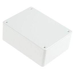 1 pcs - Hammond 1591 Series Grey Flame Retardant ABS Enclosure, IP54, Flanged, Grey Lid, 110 x 82 x 44mm