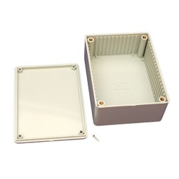 1 pcs - Hammond 1591 Series Grey Flame Retardant ABS Enclosure, IP54, Flanged, Grey Lid, 110 x 82 x 44mm