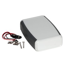 1 pcs - Hammond 1553 Series Grey ABS Handheld Enclosure, Integral Battery Compartment, IP54, 117.2 x 79 x 32mm