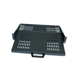 1 pcs - RS PRO Black Tray, 2U, 10kg Load x 280mm