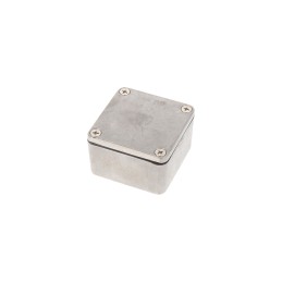 1 pcs - Hammond 1590 Series Natural Die Cast Aluminium Enclosure, IP65, Natural Lid, 51 x 51 x 31mm