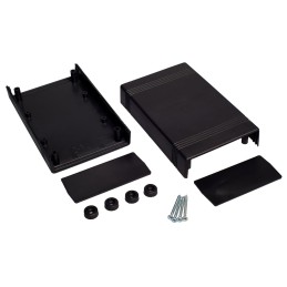 1 pcs - RS PRO Black ABS Enclosure, IP30, IK06, 146 x 91 x 43.3mm