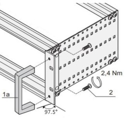 1 pcs - nVent SCHROFF Front Handle, 249 x 40 x 12.2mm