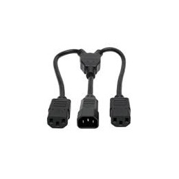 1 pcs : P004-18N-2C13 - AC Power Leads C14-2XC13 PWRCBL,10A,18AWG,18'