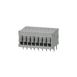 1 pcs : TBL009-254-08GY-2GY - Fixed Terminal Blocks Terminal block, screwless, 2.54, Horizontal, 8, Gray w Gray Button