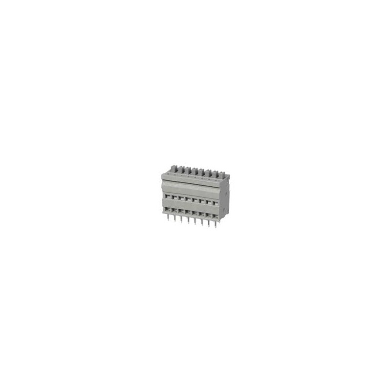 1 pcs : TBL009V-254-08GY-2GY - Fixed Terminal Blocks Terminal block, screwless, 2.54, Vertical, 8, Gray w Gray Button