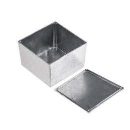 1 pcs - RS PRO Silver Die Cast Aluminium Enclosure, IP54, IP65, IP66, Silver Lid, 50 x 50 x 31mm