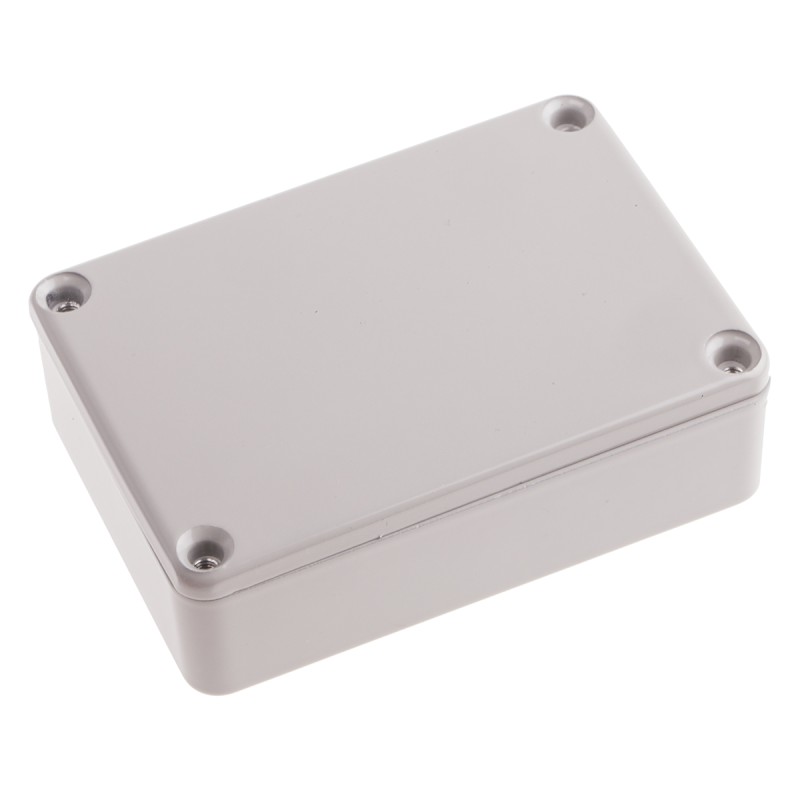 1 pcs - RS PRO Grey Die Cast Aluminium Enclosure, Grey Lid, 79.9 x 54.9 x 25.5mm