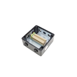 1 pcs - Bartec GB Series Black Junction Box, IP66, 15 Terminals, ATEX, 160 x 160 x 90mm