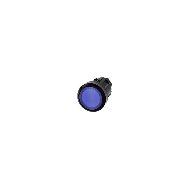 1 pcs : 3SU10010AB500AA0 - Switch Actuators ILLUMINATED PUSHBUTTON, MOM, BLU, FLUSH