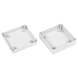 1 pcs - RS PRO White ABS Enclosure, IP20, IK06, White Lid, 75.8 x 75.8 x 30.2mm