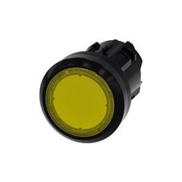 1 pcs : 3SU10010AB300AA0 - Switch Actuators ILLUMINATED PUSHBUTTON, MOM, YEL, FLUSH