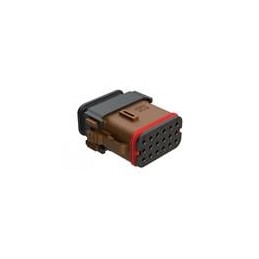 1 pcs : AT16-18SD-EKSR02 - Automotive Connectors 18 Position Plug wit Cap, Keyed D, Brown
