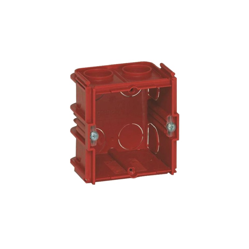 1 pcs - Legrand Batibox Red Plastic Back Box, NF, 1 Gangs