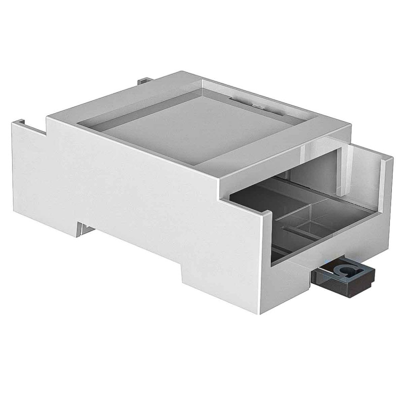 1 pcs - RS PRO Solid Top Enclosure Type, 90 x 53 x 31.9mm, Polycarbonate DIN Rail Enclosure