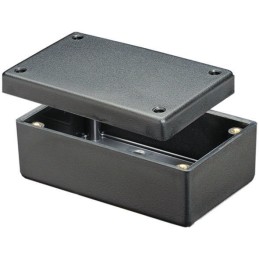 1 pcs - Hammond 1594 Series Black Flame Retardant ABS Enclosure, IP54, Black Lid, 81 x 56 x 40.1mm