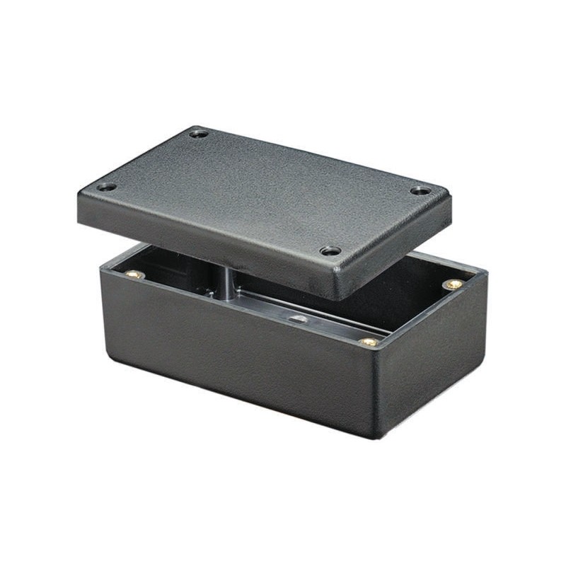1 pcs - Hammond 1594 Series Black Flame Retardant ABS Enclosure, IP54, Black Lid, 81 x 56 x 40.1mm