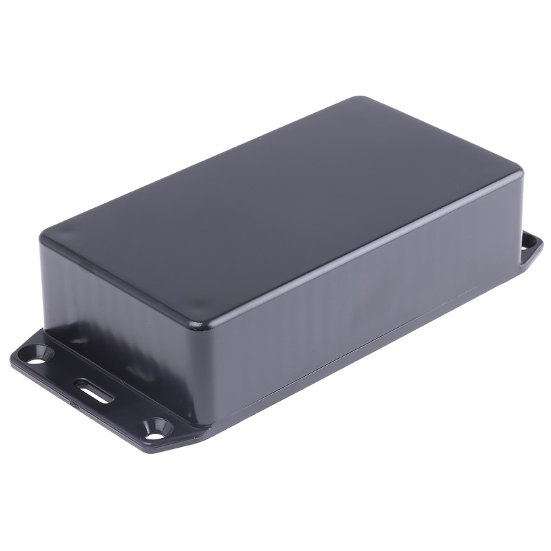 1 pcs - Hammond 1591 Series Black ABS Enclosure, IP54, Flanged, Black Lid, 112 x 62 x 27mm