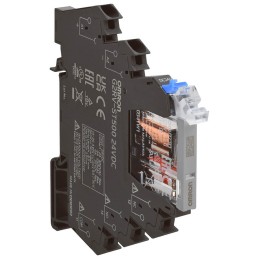 1 pcs - Omron G2RV-ST Series Electromechanical Interface Relay, DIN Rail Mount, 12V dc Coil, SPDT, 1-Pole, 6A Load