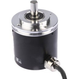 1 pcs - Omron E6F Series Absolute Absolute Encoder, 360 ppr, NPN Open Collector Signal, Solid Type, 10mm Shaft