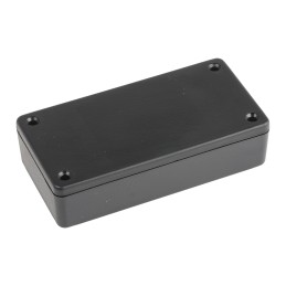 1 pcs - Hammond 1591 Series Black Flame Retardant ABS Enclosure, IP54, Black Lid, 100 x 51 x 22mm
