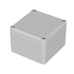 1 pcs - Bopla Euromas II Series Light Grey Polycarbonate Enclosure, IP65, Light Grey Lid, 82 x 80 x 57mm
