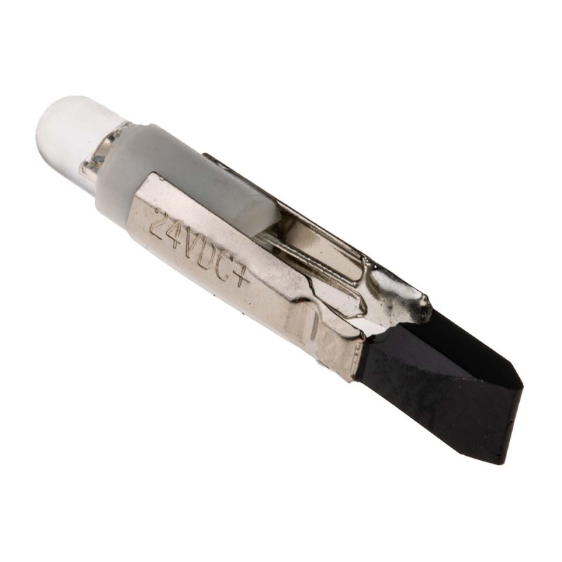 1 pcs - RS PRO White LED Indicator Lamp, 24V ac/dc, Telephone Slide Base, 5.5mm Diameter, 1500mcd