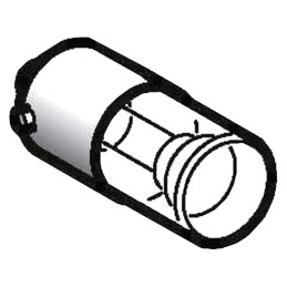 1 pcs - Schneider Electric BA9S Neon Bulb, Clear, 110 V