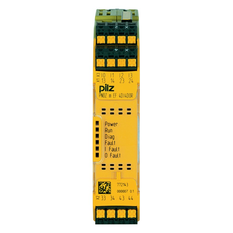 1 pcs - Pilz PNOZ m EF Series Input/Output Module, 4 Inputs, 4 Outputs, 24 V dc