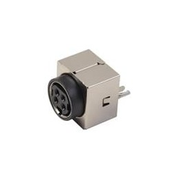 1 pcs : PD-40VS - Circular DIN Connectors DIN, 4P power jack, 20 Vdc, 7.5 A, vertical, through hole, full shield