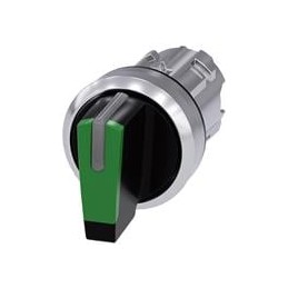 1 pcs : 3SU10522BL400AA0 - Switch Actuators SEL SW, 3POS, MTND, SHORT HANDLE, GRN