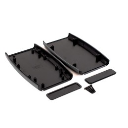 1 pcs - Hammond 1553 Series Black Plastic Hand Held Enclosure, Integral Battery Compartment, IP54, 147 x 89 x 25mm