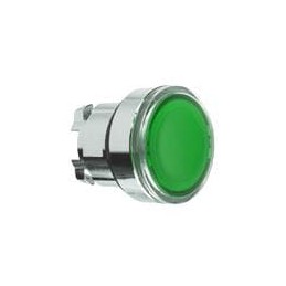 1 pcs : ZB4BA38 - Switch Actuators FLUSH W/ TRNSPRNT CAP, GREEN