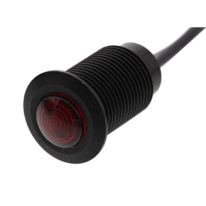 1 pcs - Oxley Red Panel Mount Indicator, 12V ac, 10.2mm Mounting Hole Size, Lead Wires Termination, IP66