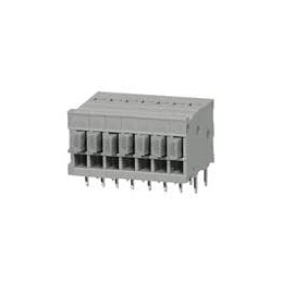 1 pcs : TBL009-254-07GY-2GY - Fixed Terminal Blocks Terminal block, screwless, 2.54, Horizontal, 7, Gray w Gray Button