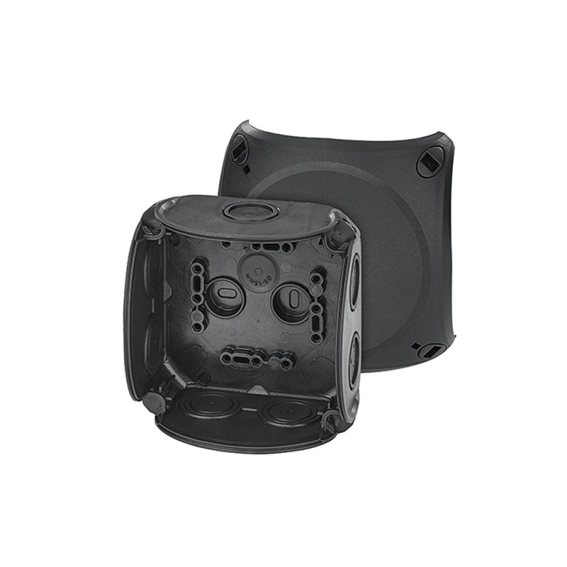 1 pcs - HENSEL DK Series Black Polypropylene Terminal Box, IP66, 0 Terminals, 70 x 104 x 104mm