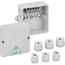 1 pcs - Gunther Spelsberg Abox m 040 Series Grey Polystyrene Junction Box, IP54, IP65, 5 Terminals, 94 x 94 x 57mm